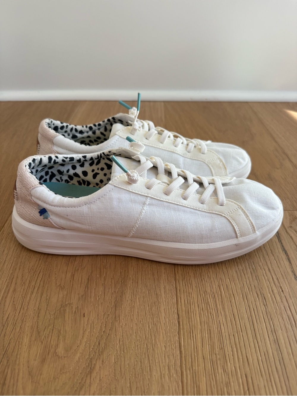 Hey Dude Karina White Casual Slip On Tennis Shoes Sz. 10